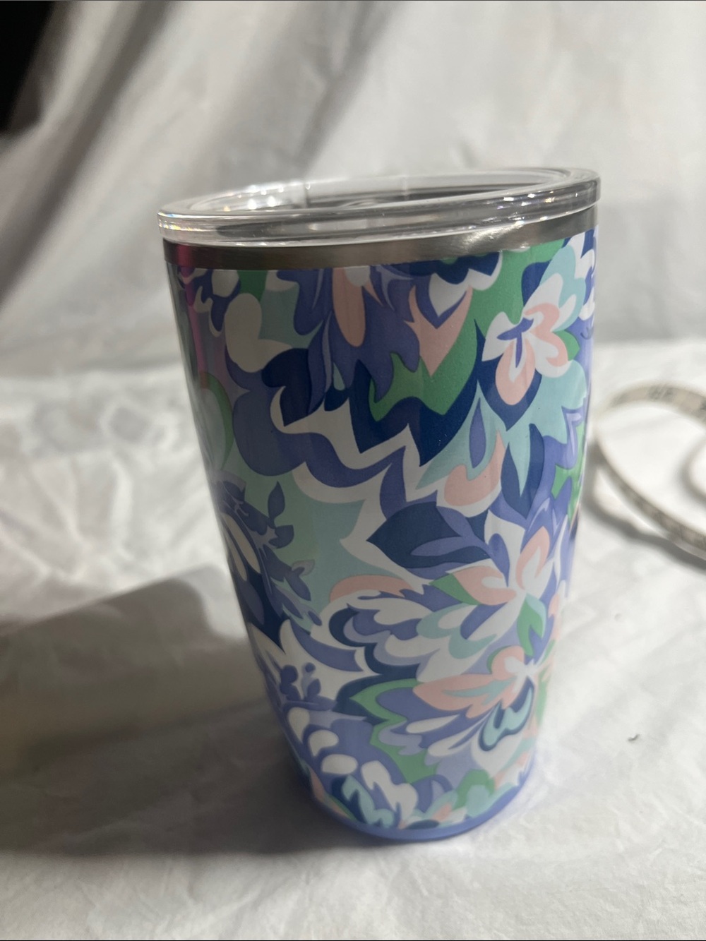 S'well Lavender Floral Insulated Travel Mug with Handle - Picture 4 of 7
